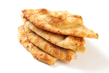Naan bread wedges