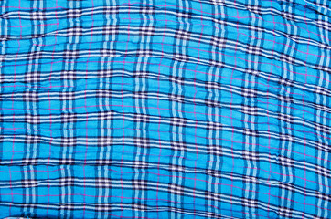 blue checkered scarf