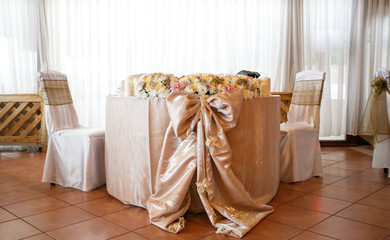 Table set for an event party or wedding