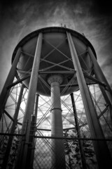 Black and White Big Water Tower