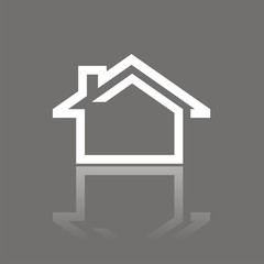 Icono casa linea FO reflejo