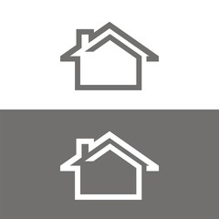 Icono casa línea BN