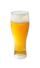 Glass of light beer