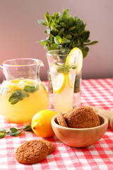 glass of homemade lemonade