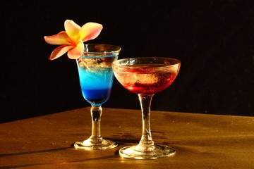 Beautiful colorful cocktails thirst.