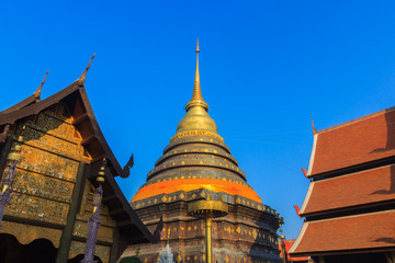 Fototapeta premium Pra That Lampang Luang, the famous ancient buddhist temple locat
