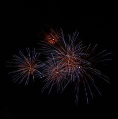 fireworks on black background