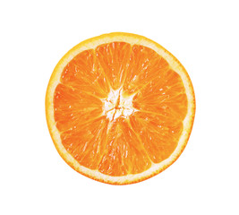 slice of orange fruit isolated