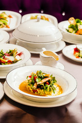 table with food