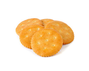 Cracker isolated on over white background