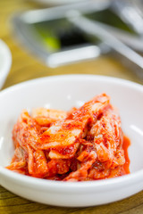 Kimchi korea food on the table