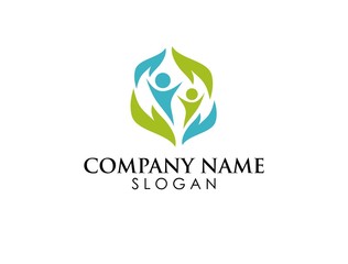 people hand leaf logo 2