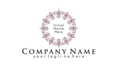 Frame floral outline Hipster vector