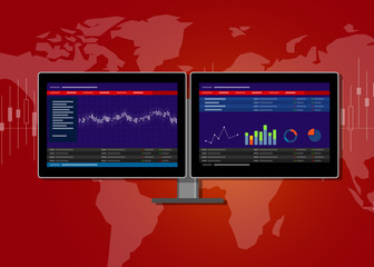 monitor stocks transaction terminal
