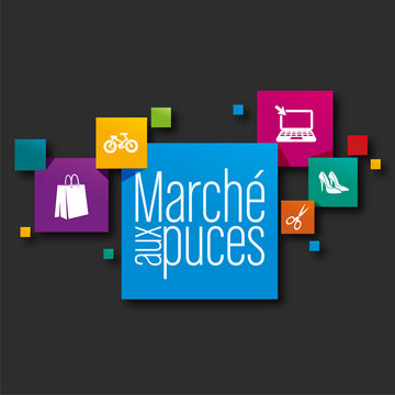 march&eacute; aux puces