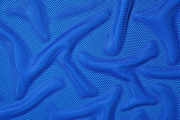 Blue crumpled nonwoven fabric background