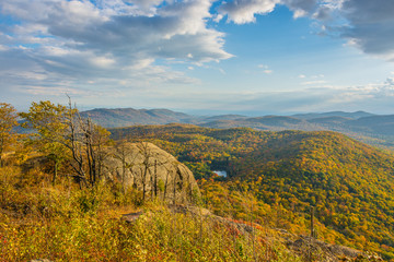 Fototapeta premium Summit View Of Autumn's Arrival