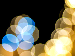 Multiple color of bokeh on black background
