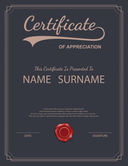 Vector certificate template.