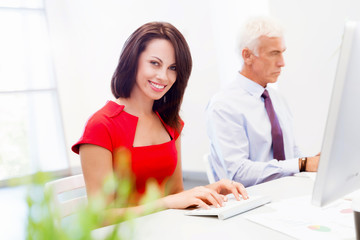 Two business collegue in office