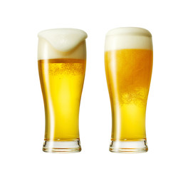 グラスビール2個