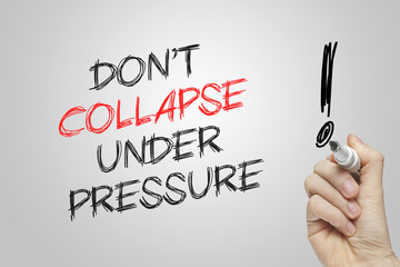 Hand writing don't collapse under pressure