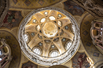 The dome of San Lorenzo Church in Turin
