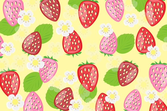 Strawberry vector background © nungning20
