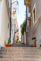 Fototapeta na wymiar narrow street in Catania city, Sicily