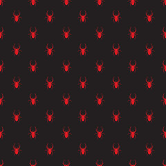 Vector seamless retro pattern spider