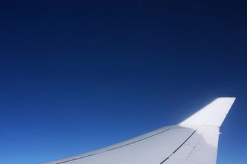 Fototapeta premium Plane, airfoil, wing, aviation, business, sky, trip