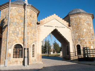 Fototapeta na wymiar Gate of Demirel Complex in Isparta Turkey
