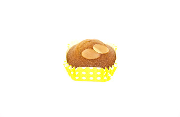 Banana Cake Isolated On White Background.