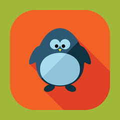Flat modern design with shadow vector  penguin