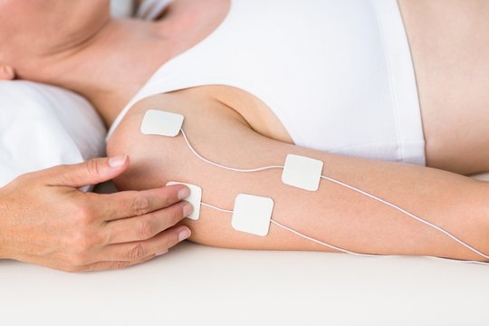 Woman having electrotherapy