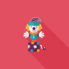 Jack in the box flat icon with long shadow,eps10
