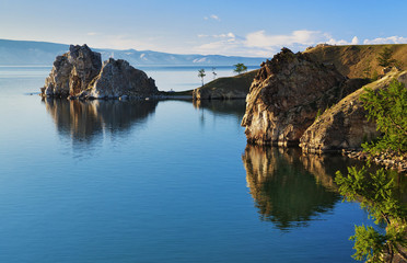 Fototapeta na wymiar Cape Burhan on Olkhon Island at Baikal Lake