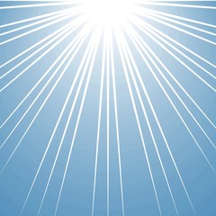 Sun Sunbeams blue sky vector background element