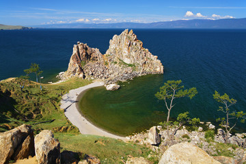 Shamanka-Rock on Baikal lake