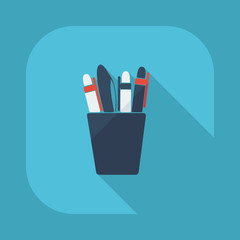 Flat modern design with shadow vector icons: pencil-case