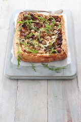fetta and shallot puff pastry tarte
