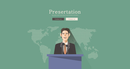 Modern and classic design for presentation concept illustration