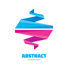 Abstract origami - vector logo concept illustration. Abstract origami sign. 