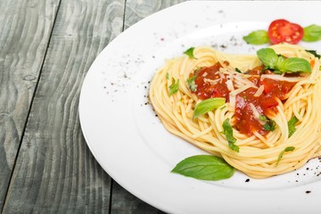 Pasta. Spaghetti bolognese