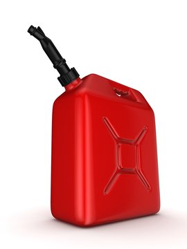 Colorful gasoline jerrycan.