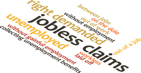 illustration in word clouds of the word Jobless Claims