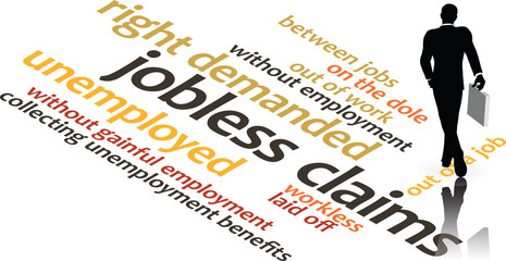 illustration in word clouds of the word Jobless Claims