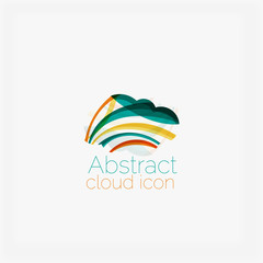 Clean elegant circle shaped abstract geometric logo. Universal