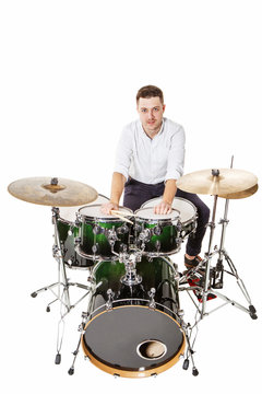 Handsome drummer