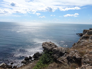 Fototapeta na wymiar Sea View from High Rocks